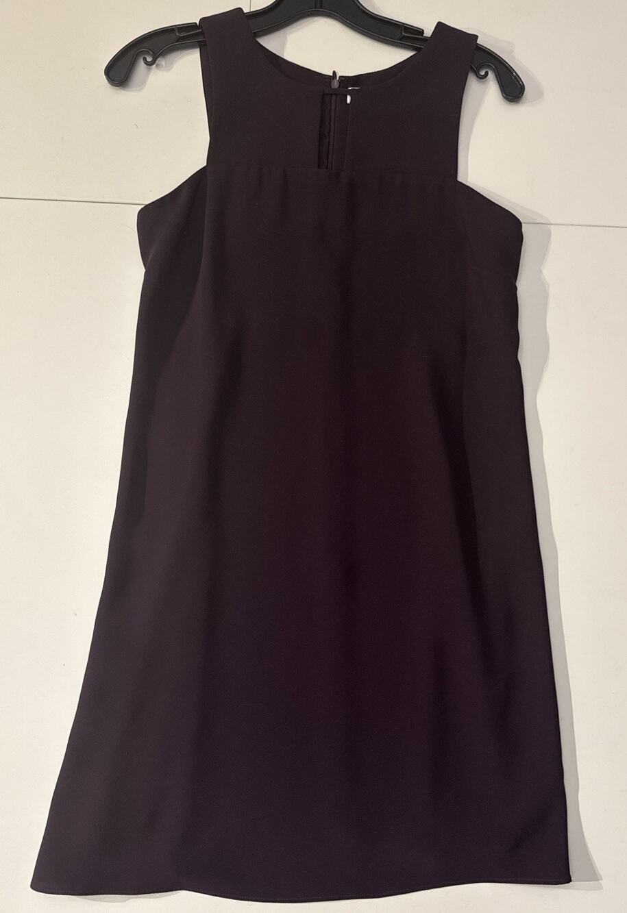 Amanda Uprichard Benedict Dress Plum Sleeveless Shift Mini Size P Petite